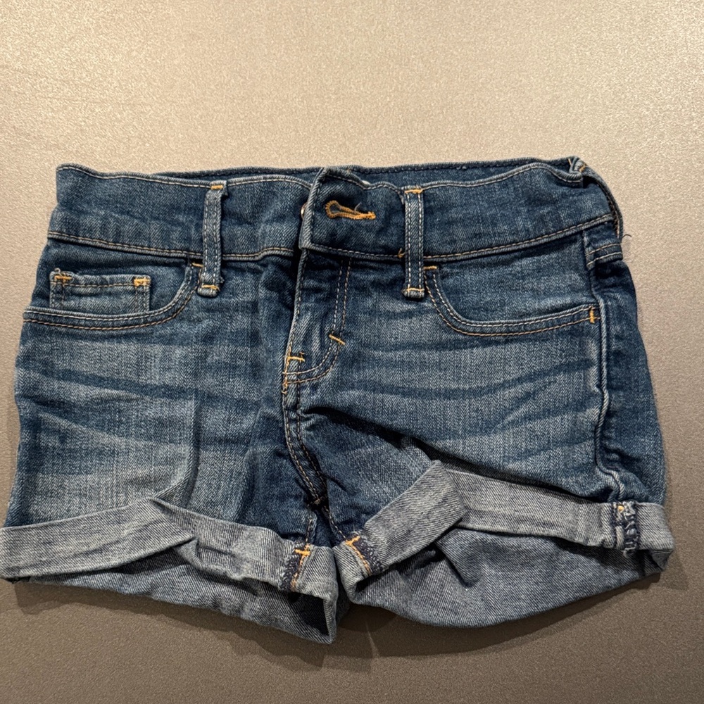 Abercrombie & Fitch Dark Blue Jean Shorts